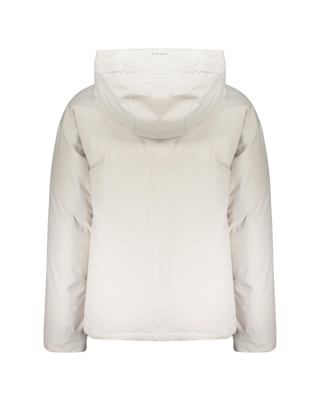 Herno White Hooded Zip-Up Down Jacket for men