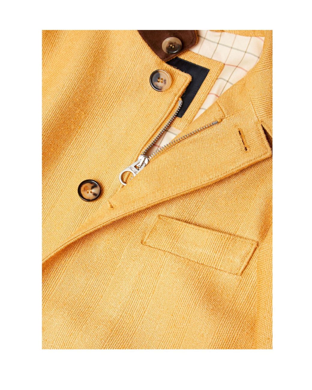 Loro Piana Yellow Long-Sleeved Casual Jacket
