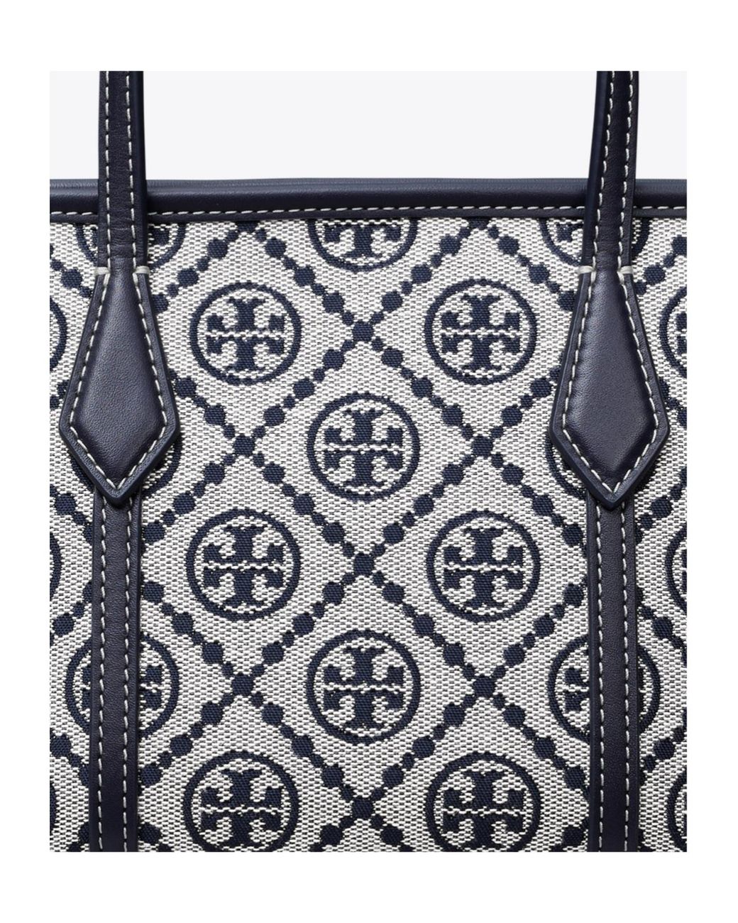 Tory Burch Black T Monogram Mini Perry Tote Bag