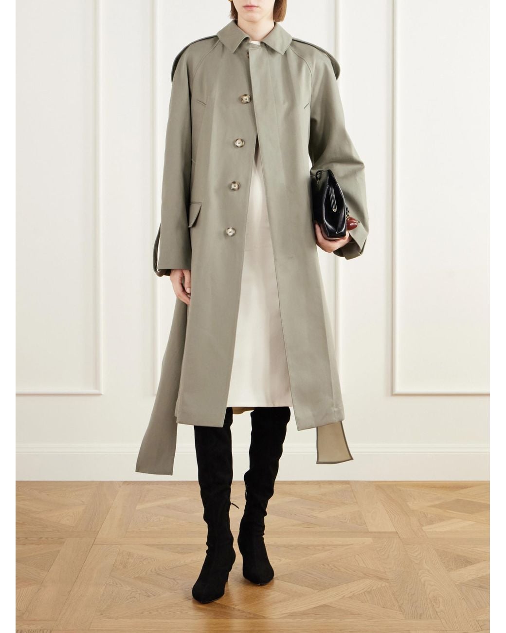 Victoria Beckham Black Suede Over-The-Knee Boots