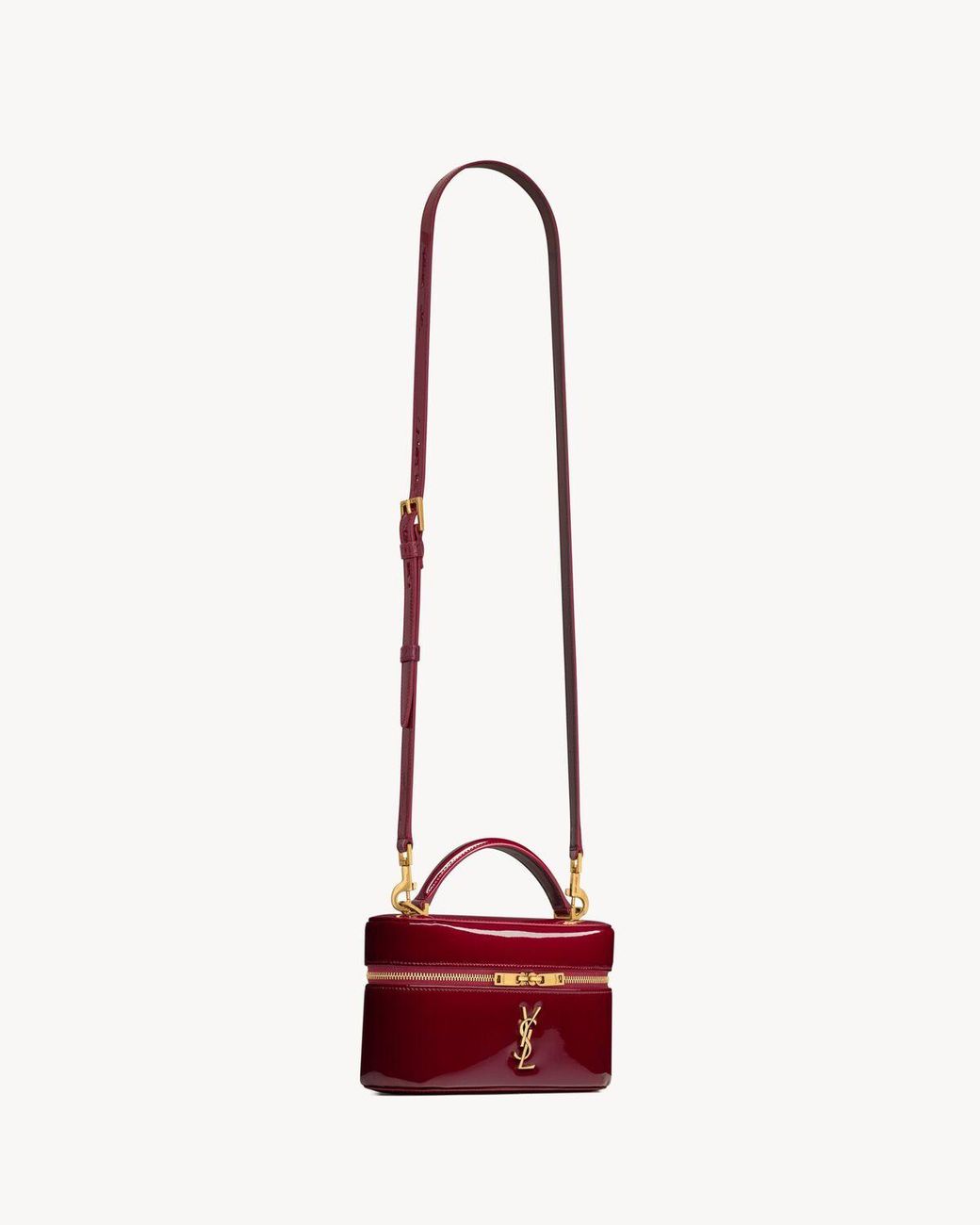 Saint Laurent Red Gaby Vanity Clutch Bag