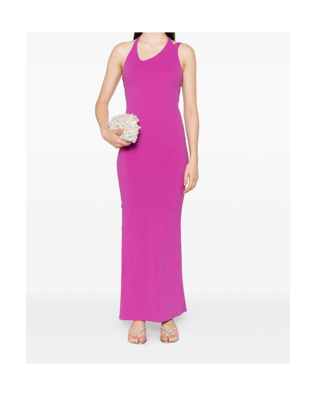 hairstyles for halter dresses Final Sale Plus Size Sleeveless Chiffon Chain Halter Neck Maxi Dress i –  Chic And Curvy