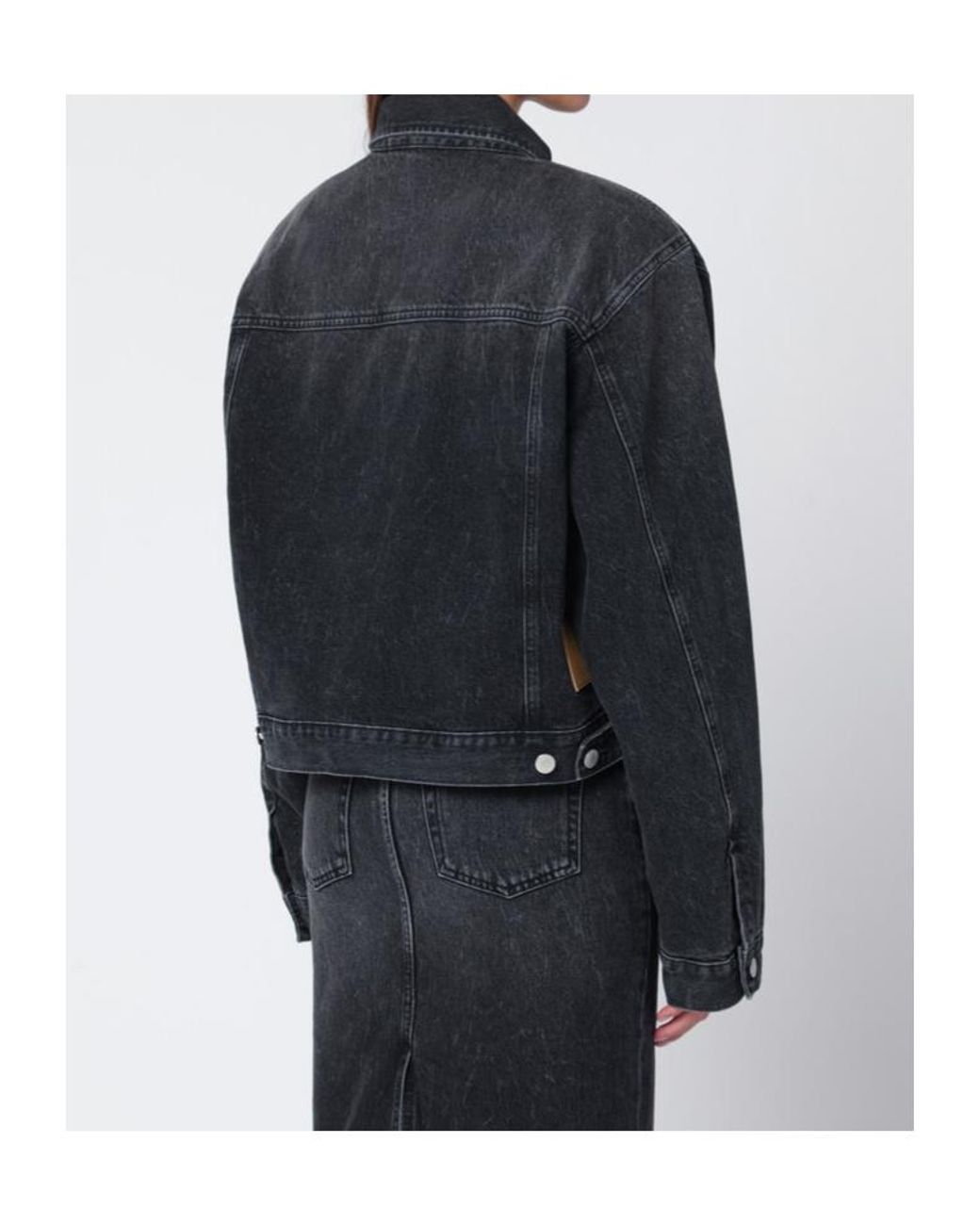 Haikure Black Cropped Denim Jacket
