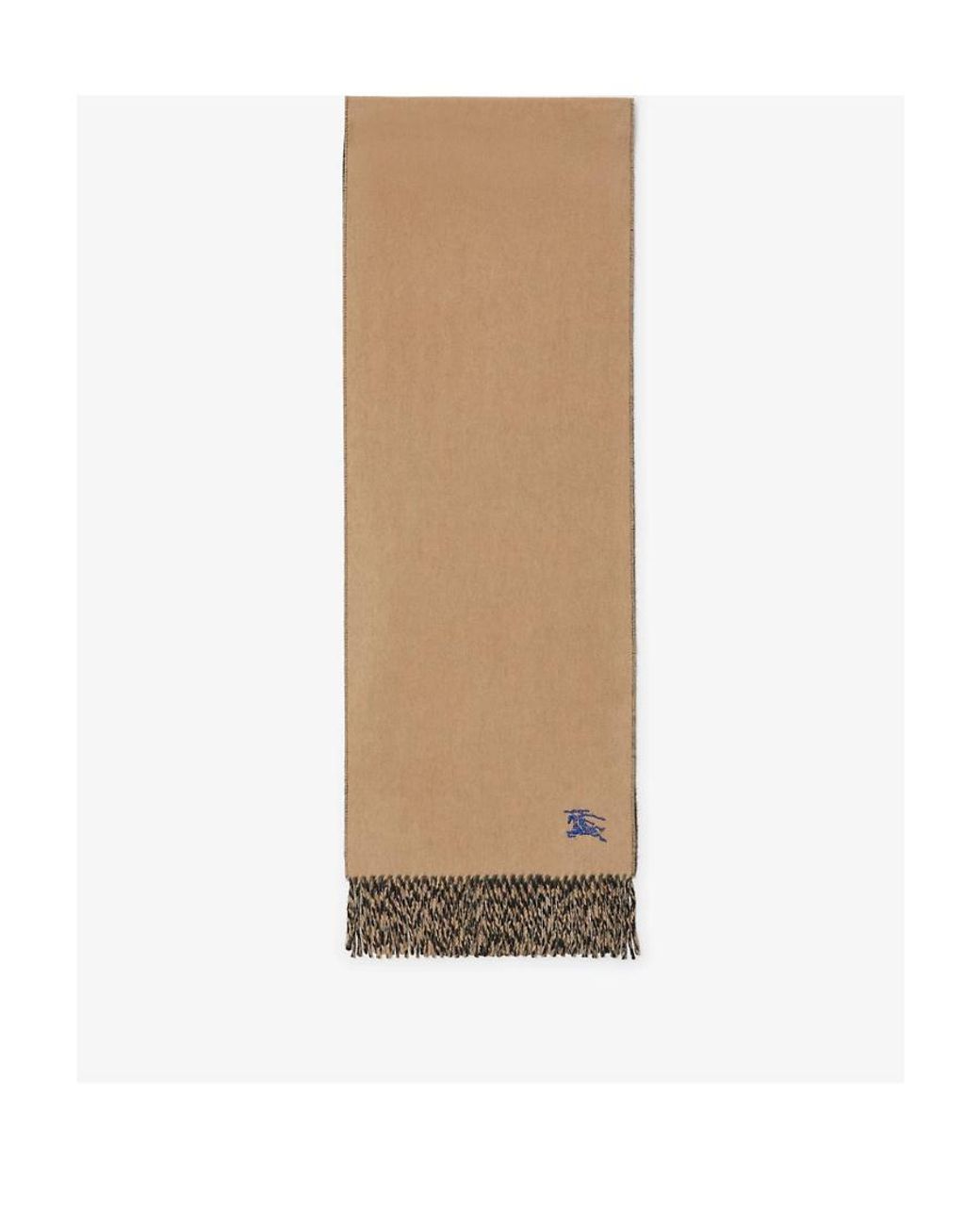 Burberry Natural Ekd Embroidered Fringed Scarf for men