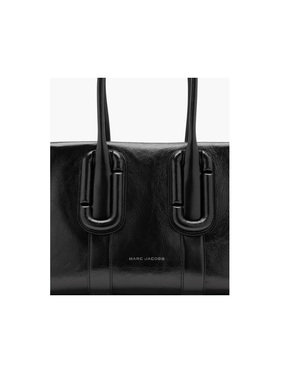 Marc Jacobs Black Top Handle Leather Tote Bag