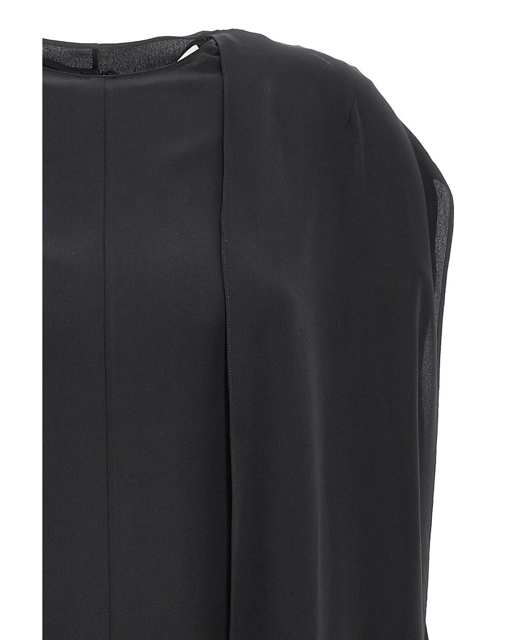 The Row Black Pebble Back-Zip Sleeveless Top