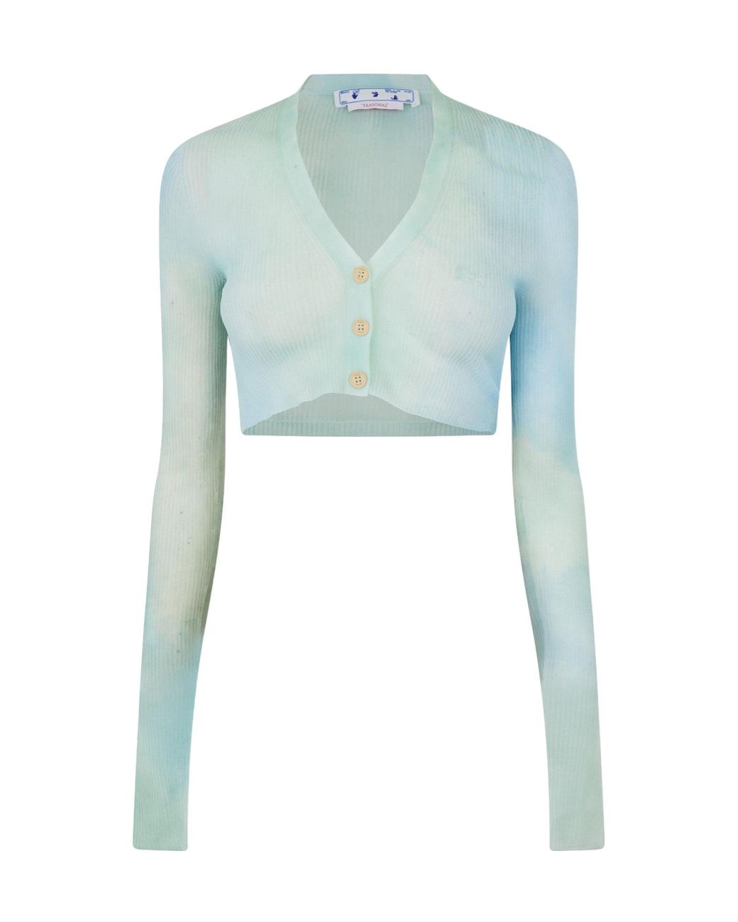 Off-White c/o Virgil Abloh Blue Simple Knitted Sweater