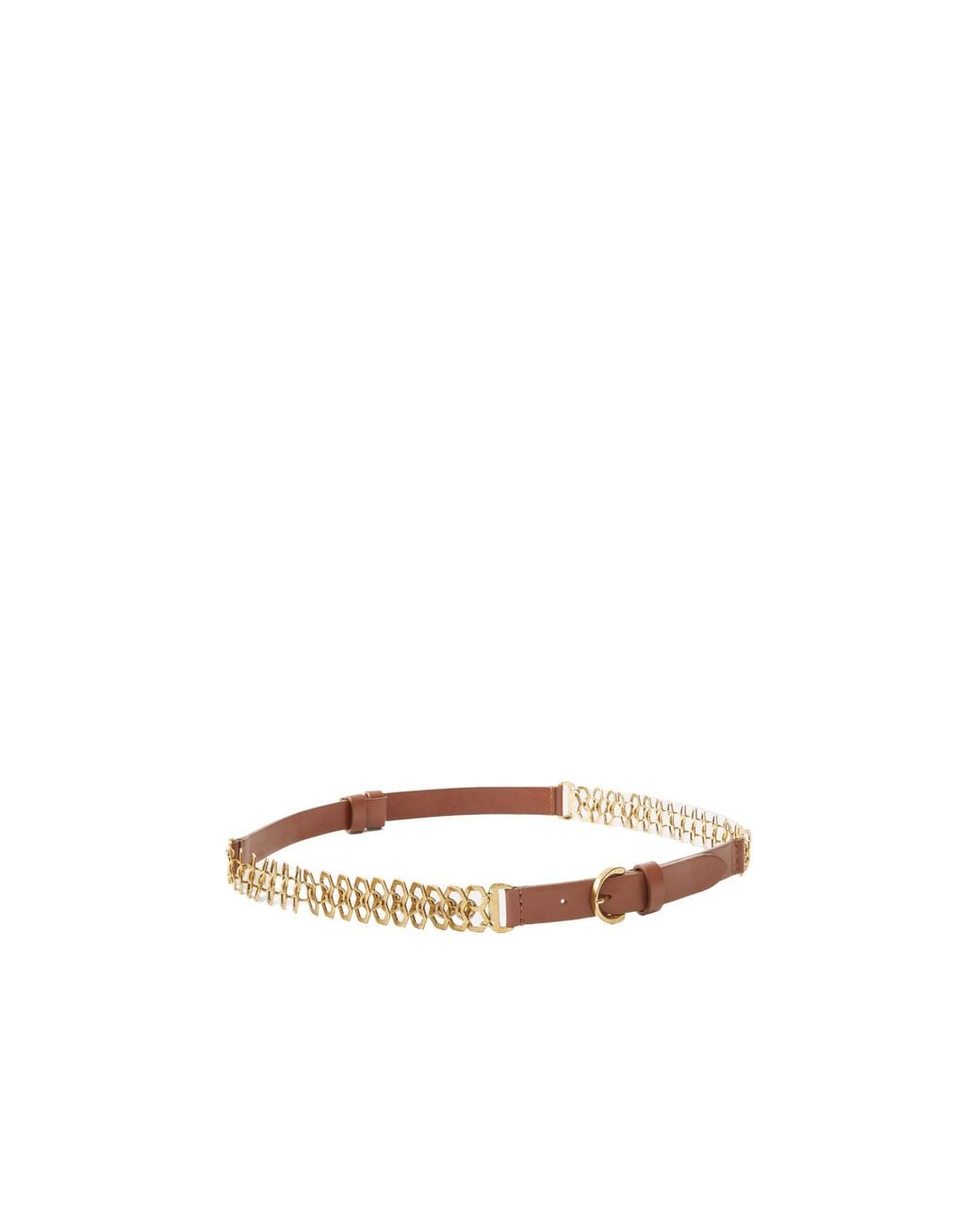 Pinko White Chain Insert Buckle Belt