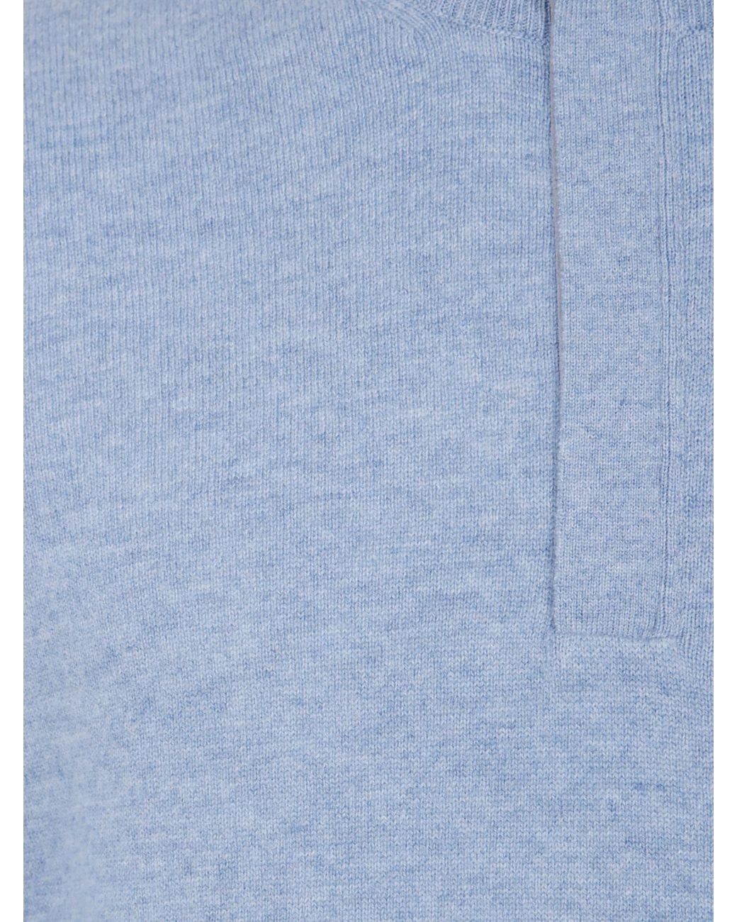 Gran Sasso Blue Half-Zip Sweater for men