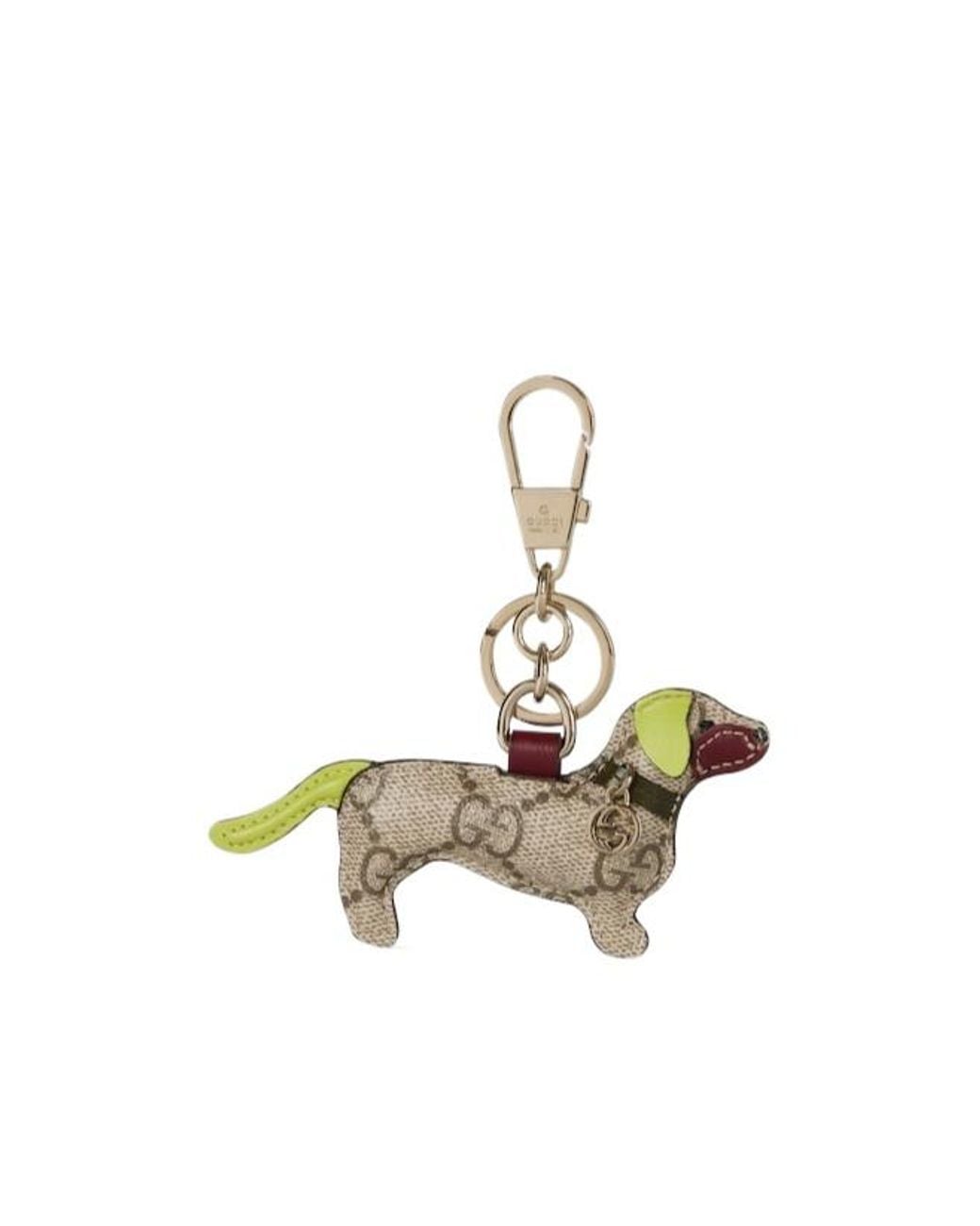 Gucci Metallic Dog-Shaped Bag Charm