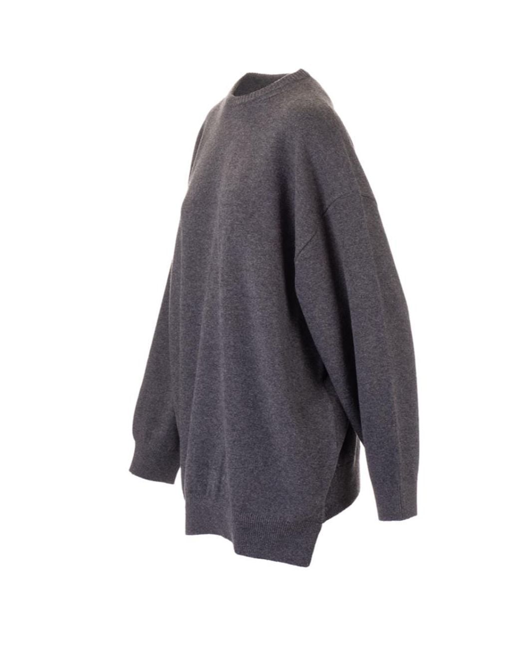 Balenciaga Gray Logo Printed Sweater