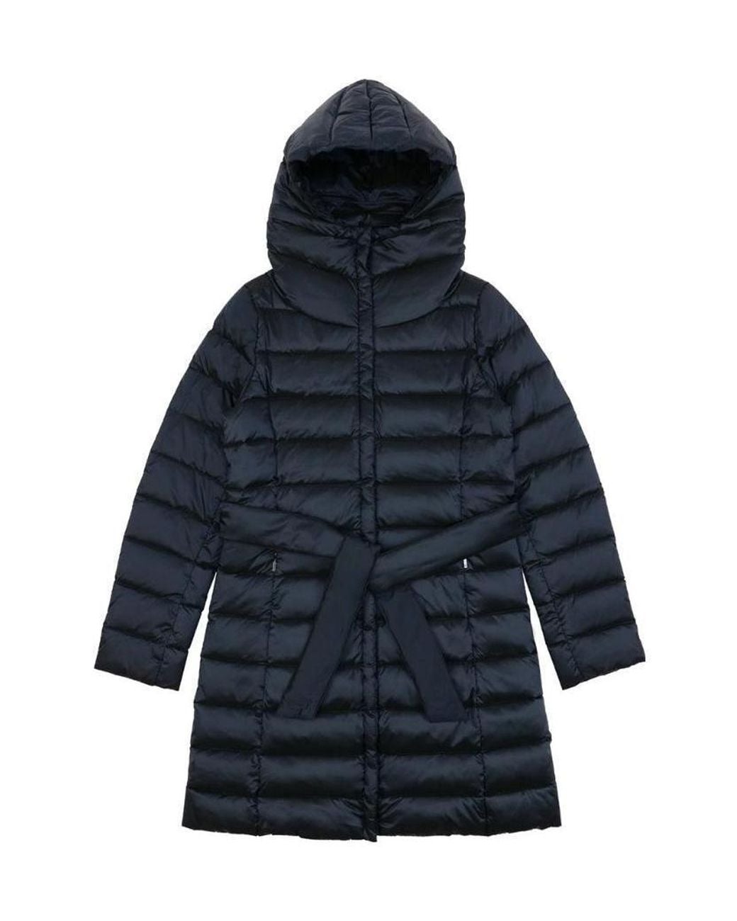 Weekend by Maxmara Blue Hooded Quilted Down Jacket