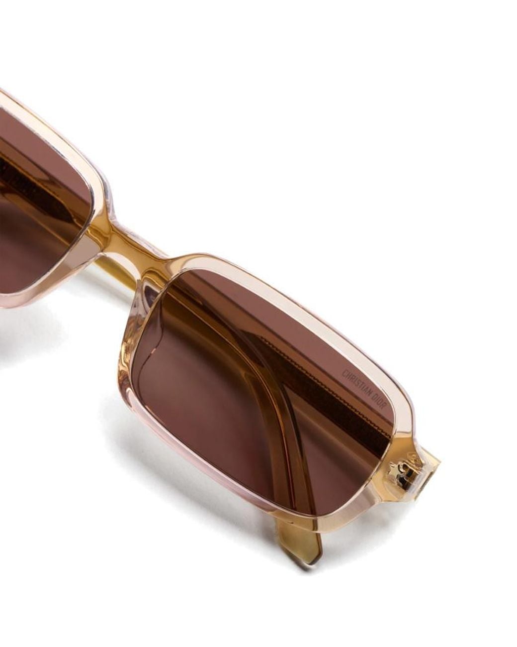 Dior White Rectangular Sunglasses