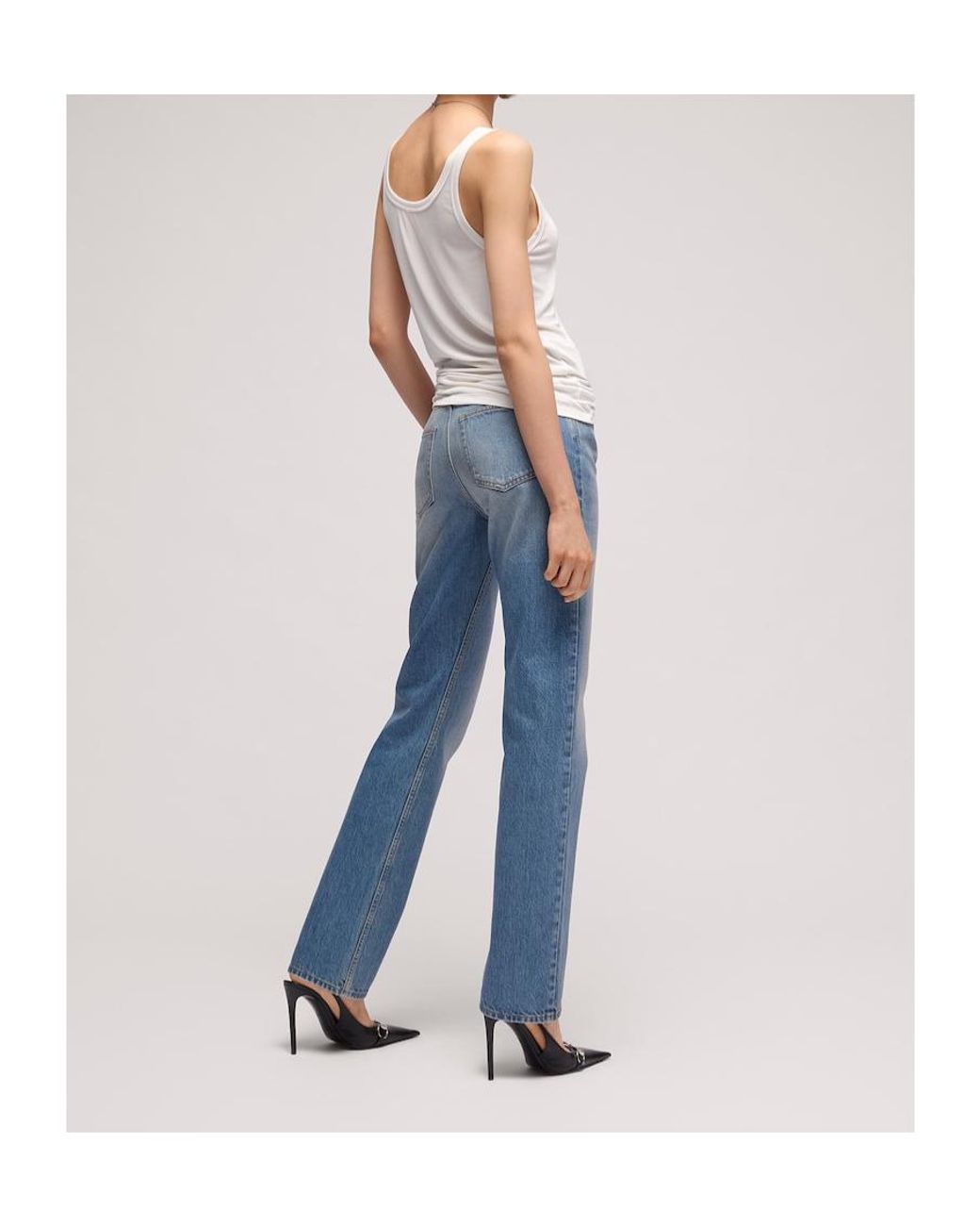 Gucci White Stretch Rib Jersey Tank Top With Tag