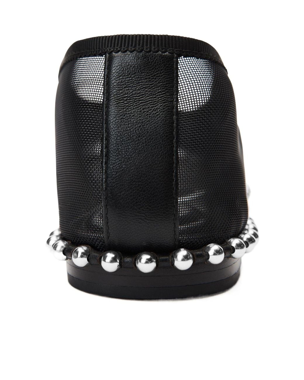 Alexander Wang Gray Studded Mesh Flat Shoes