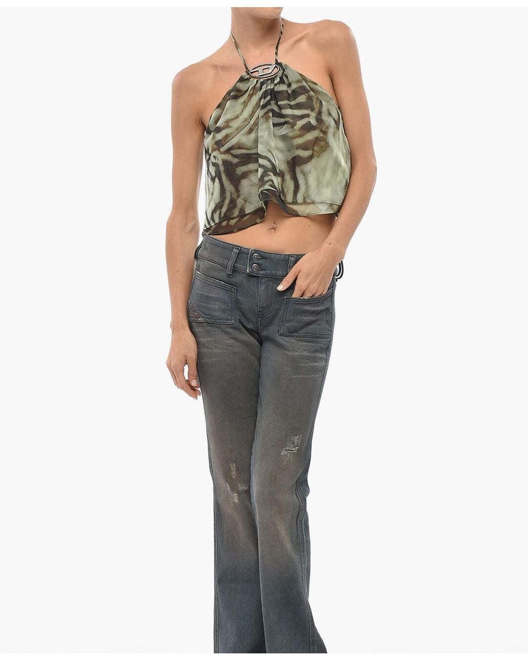 DIESEL Blue D-Hush Boot-Cut Jeans
