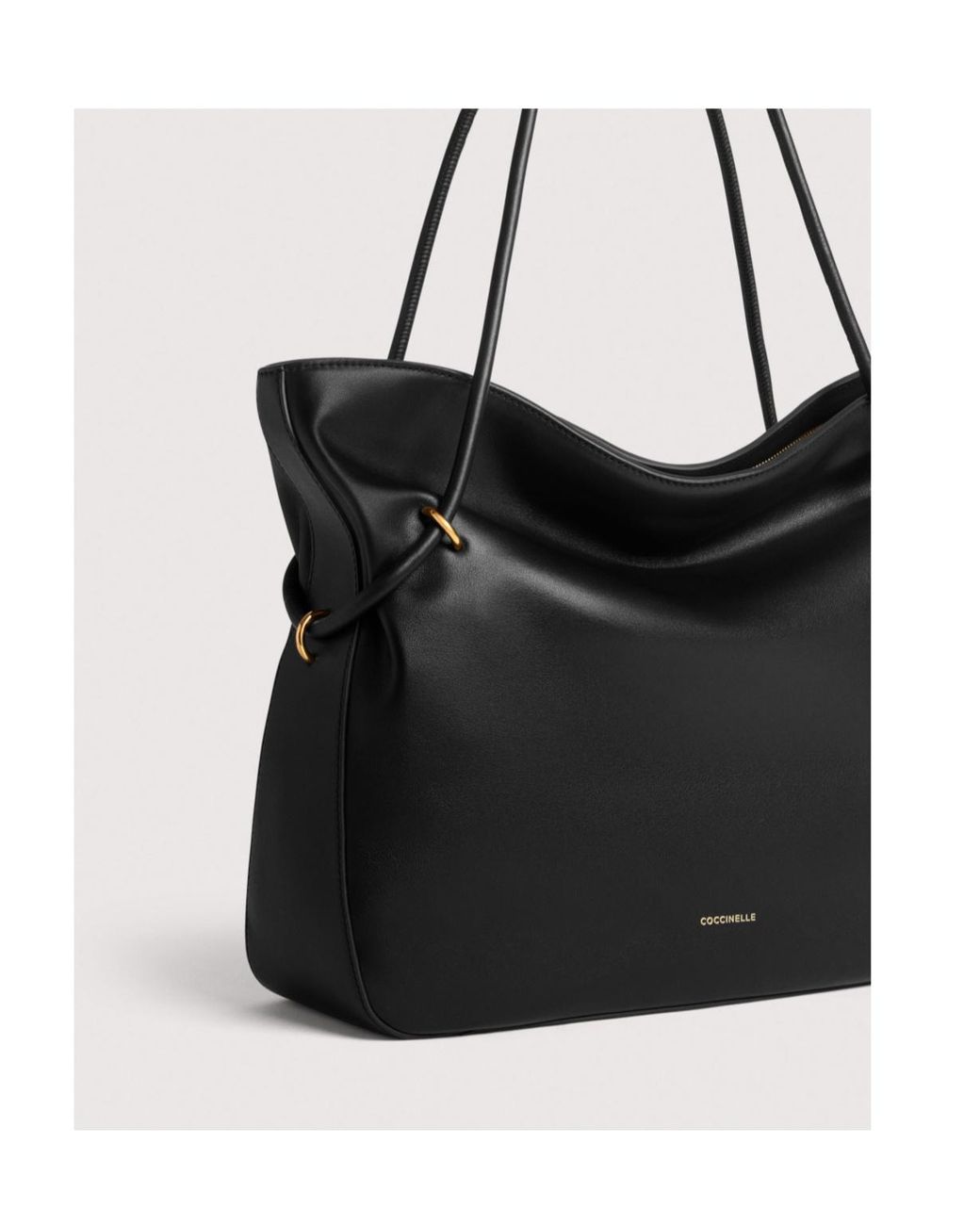 Coccinelle Black Medium Lizzie Leather Shoulder Bag