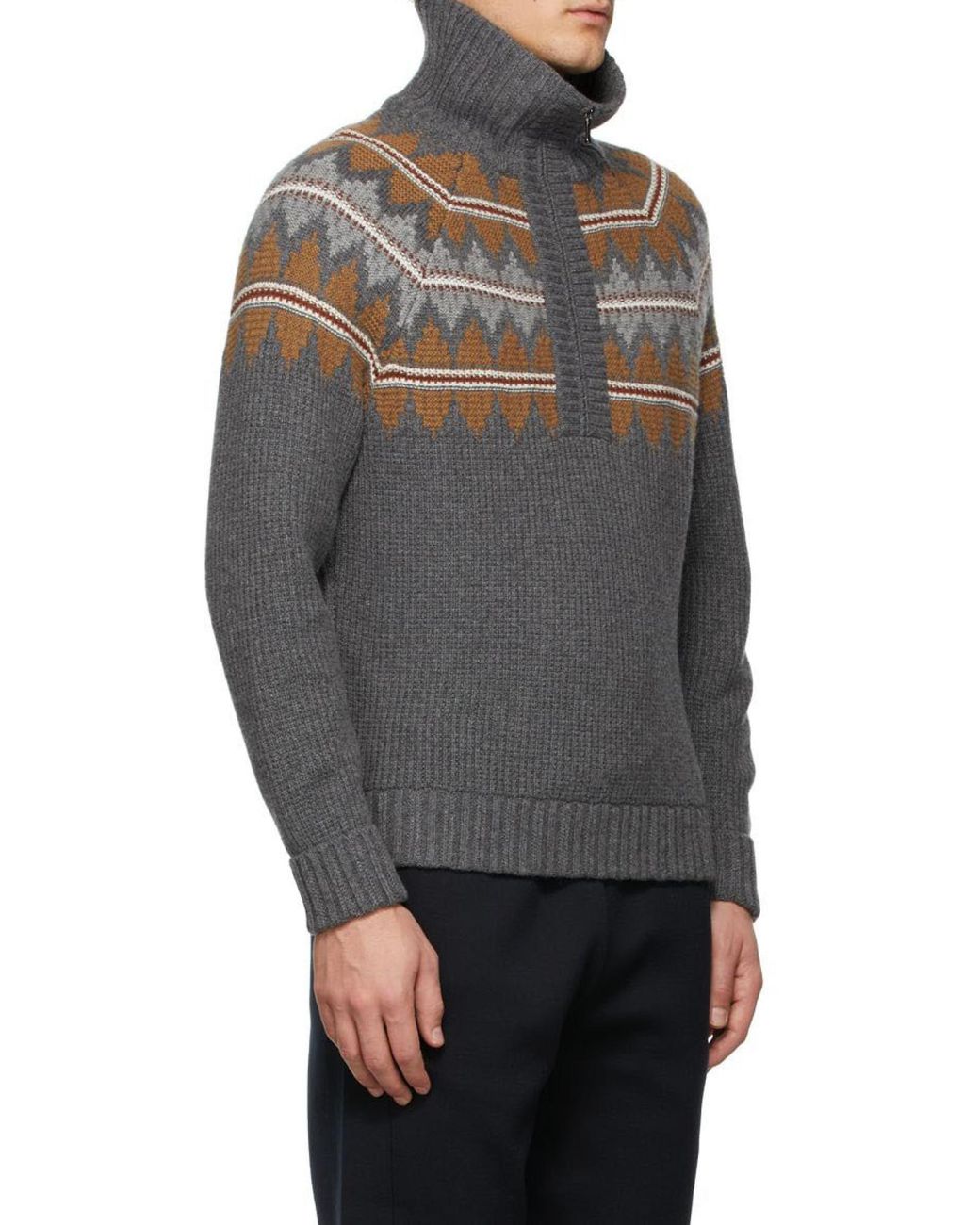 Loro Piana Gray Glacier Pullover for men