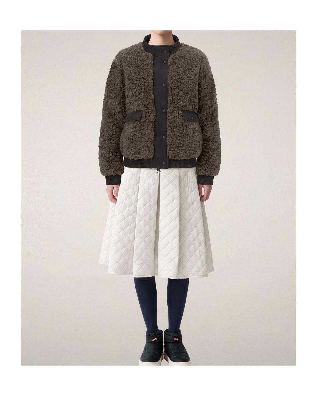 Save The Duck Brown Valery Curly Down Jacket