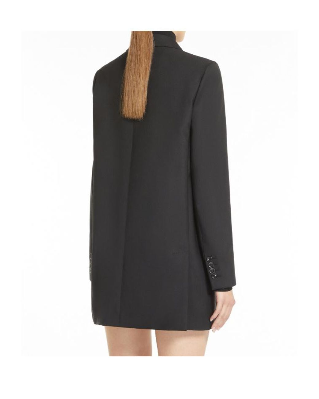 Max Mara Black Double-Breasted Long-Sleeved Blazer