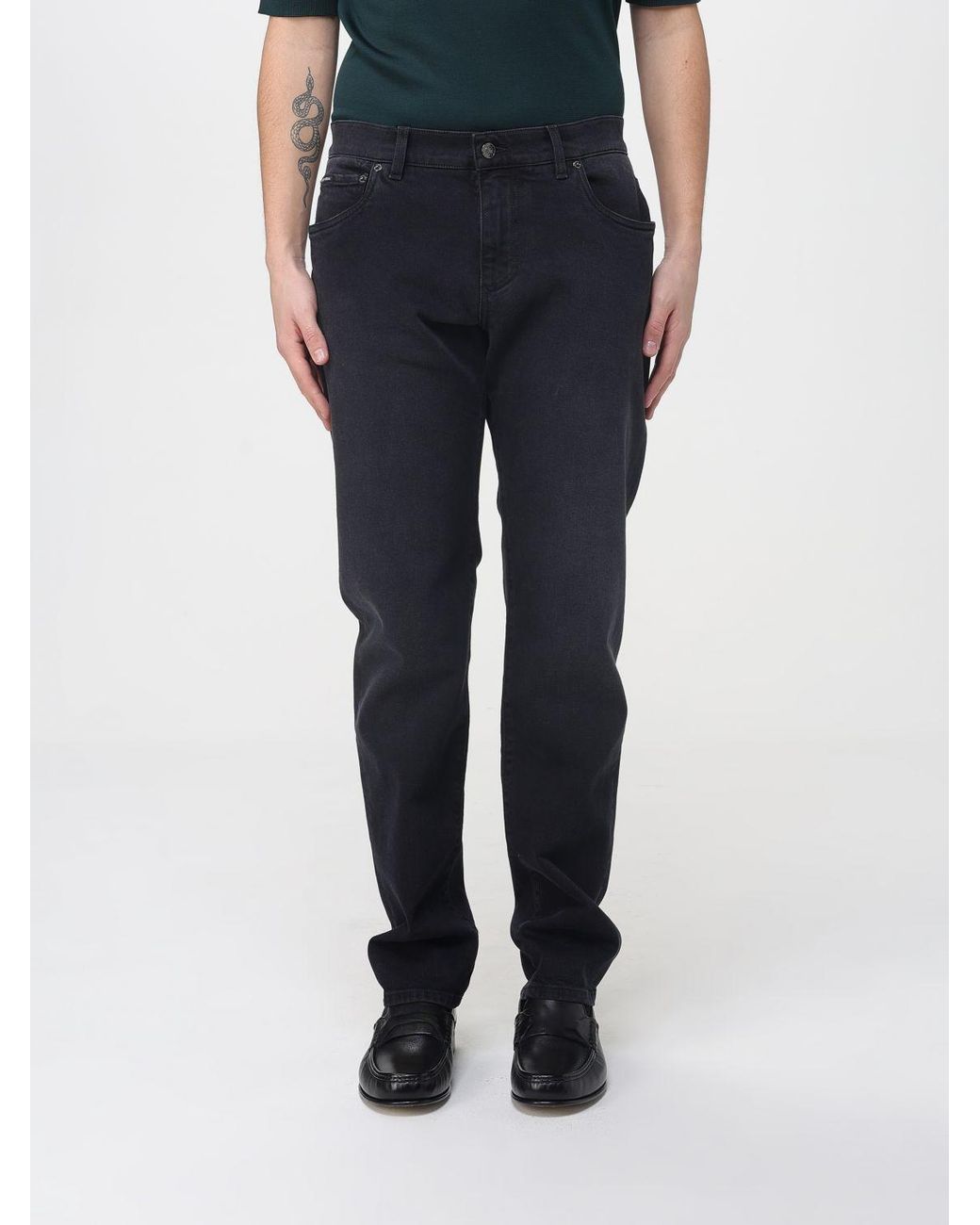 Dolce & Gabbana Blue Straight Leg Jeans for men