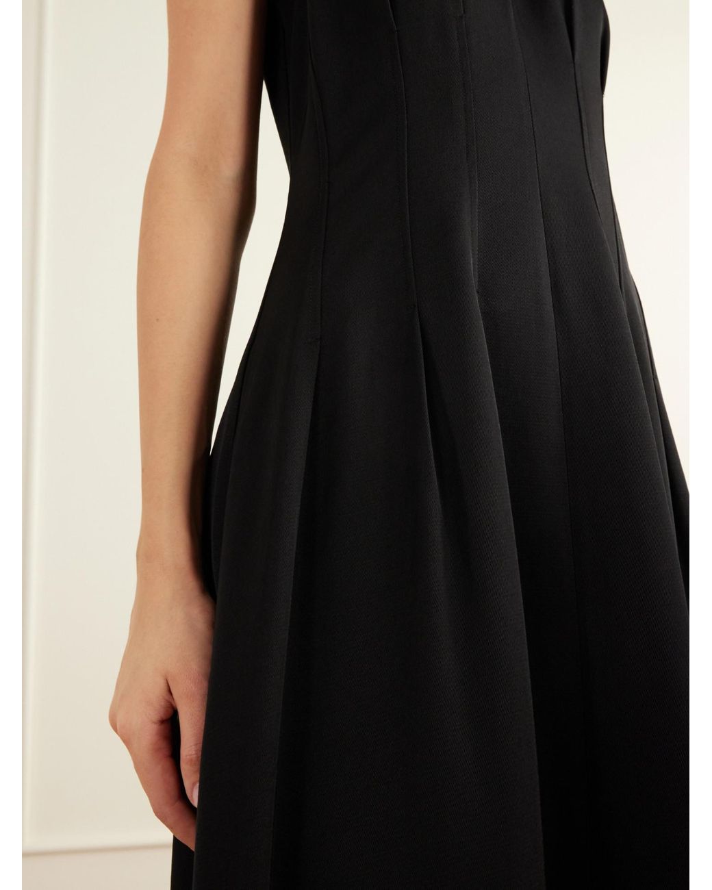 Proenza Schouler Black Bronwyn Darted Twill Maxi Dress