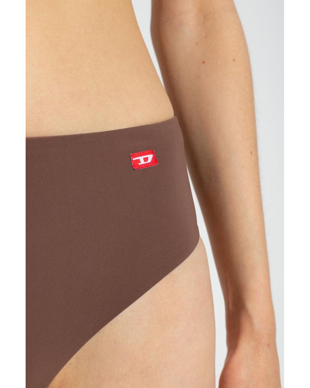 DIESEL Natural Ash Twisted Bikini Bottoms