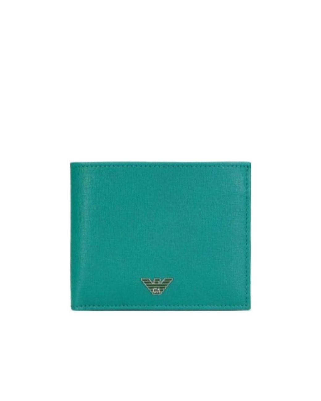 Emporio Armani Green Logo Details Wallet for men