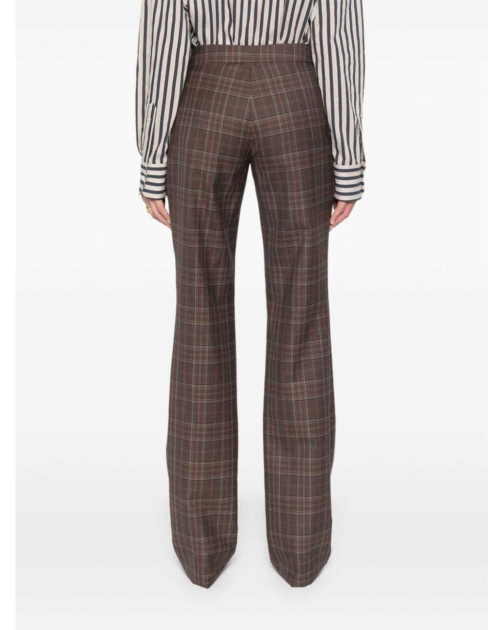 Stella McCartney Gray Checked Trousers