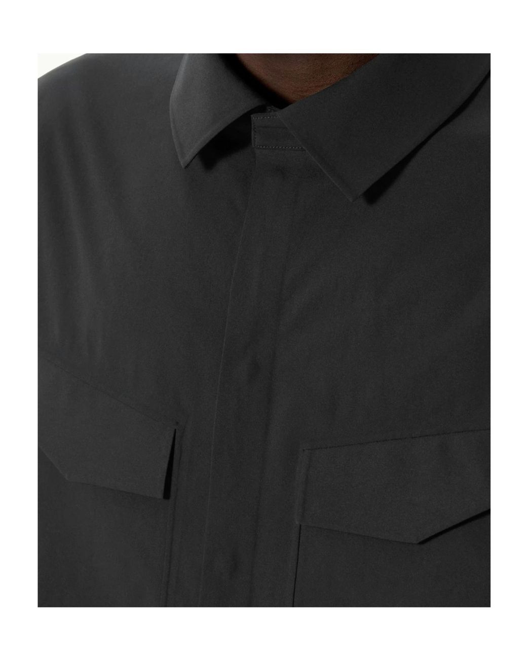 Veilance Black Arc'Teryx Utility Pocket Shirt for men