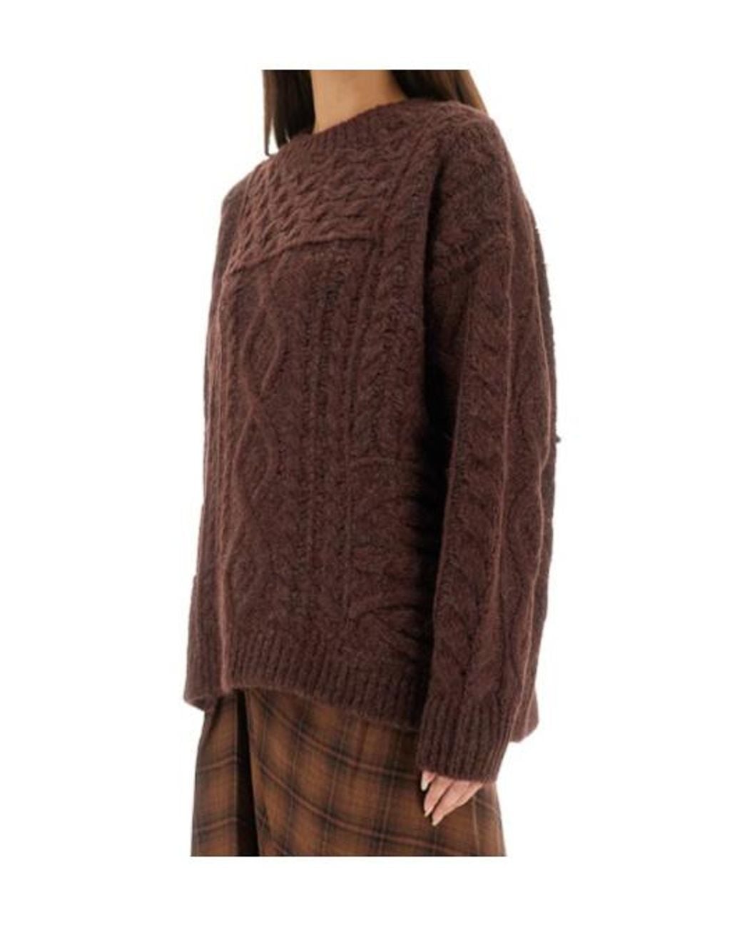 Isabel Marant Brown Isabel Marant Étoile Crewneck Ribbed Jumper