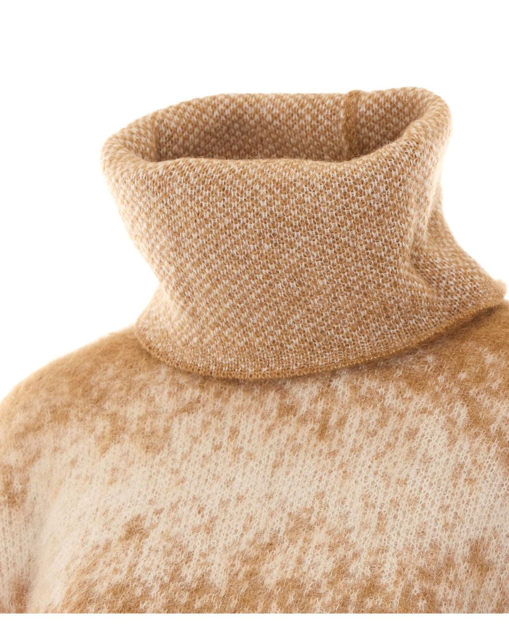 Liu Jo Brown Gradient Turtleneck Knitted Sweater