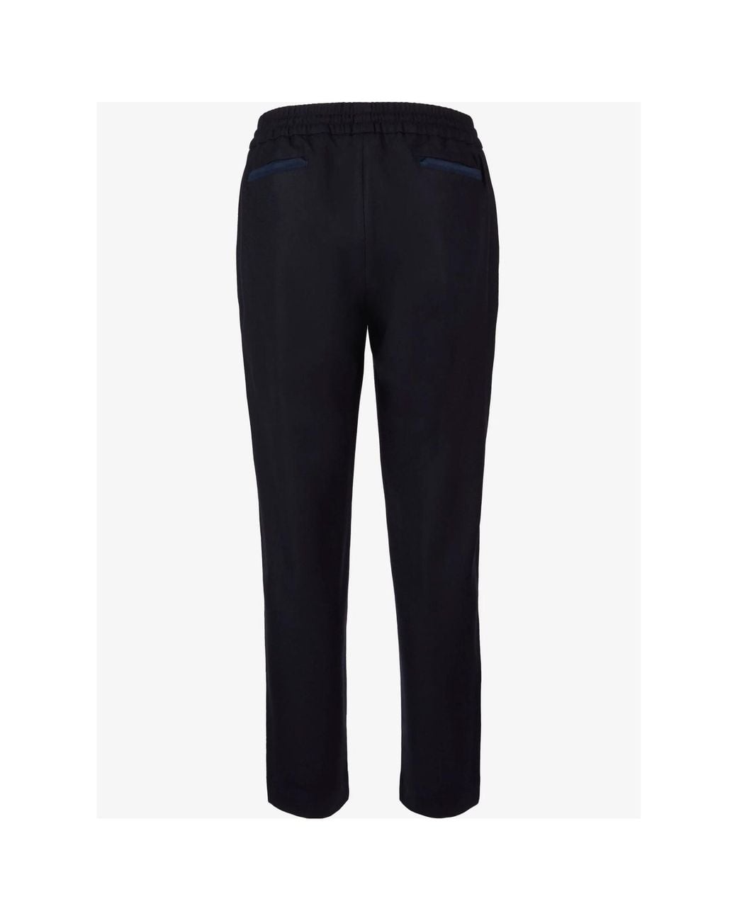 Sease Blue Drawstring Wool Pants for men