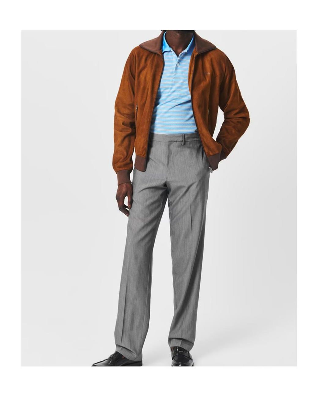 Prada Brown Suede Blouson Jacket for men