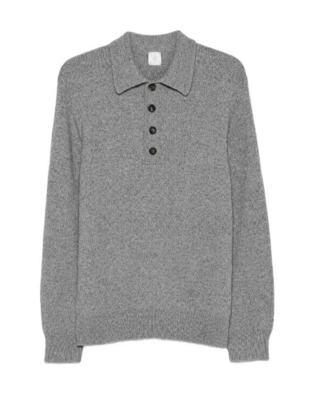 Eleventy Gray Long-Sleeved Sweater for men
