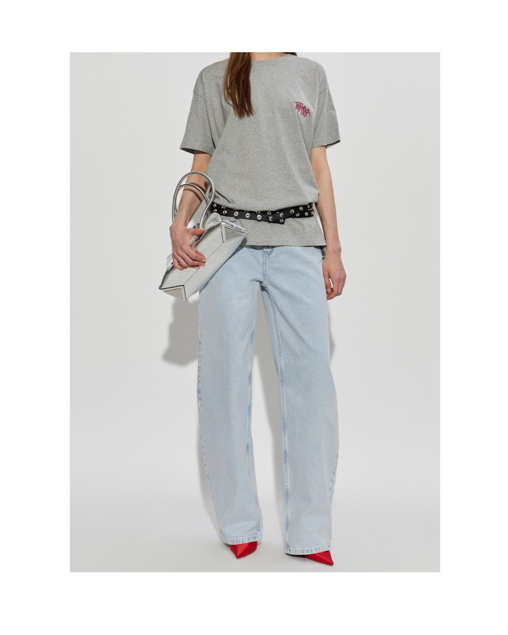 The Attico Gray The Il Primo Bagno Logo T-Shirt