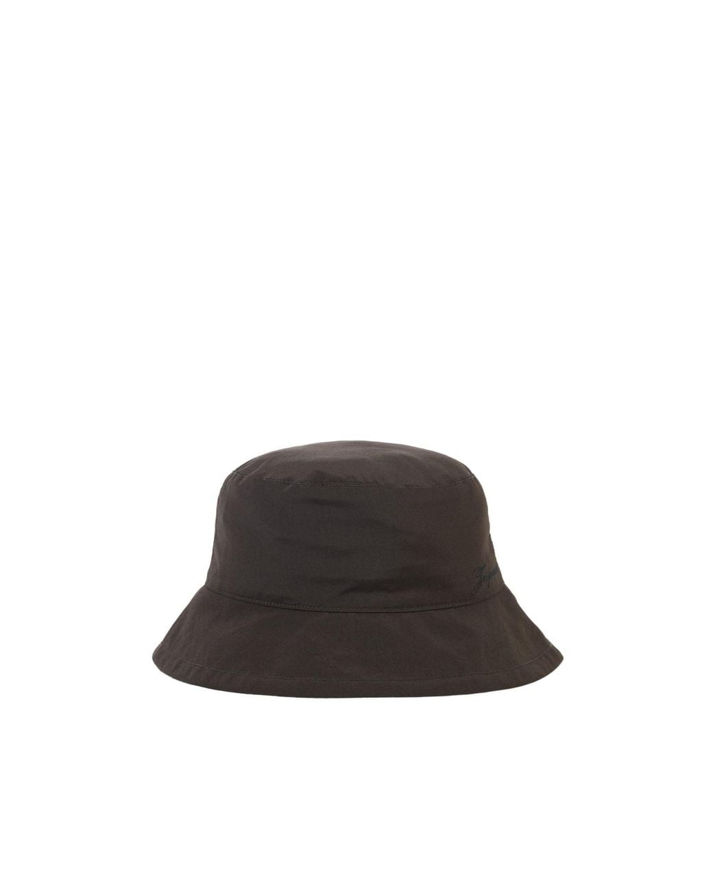Jacquemus Brown Baluchon Logo Detailed Bucket Hat