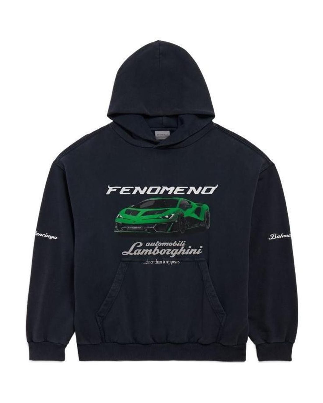 Balenciaga Blue X Automobili Lamborghini Medium Fit Hoodie for men