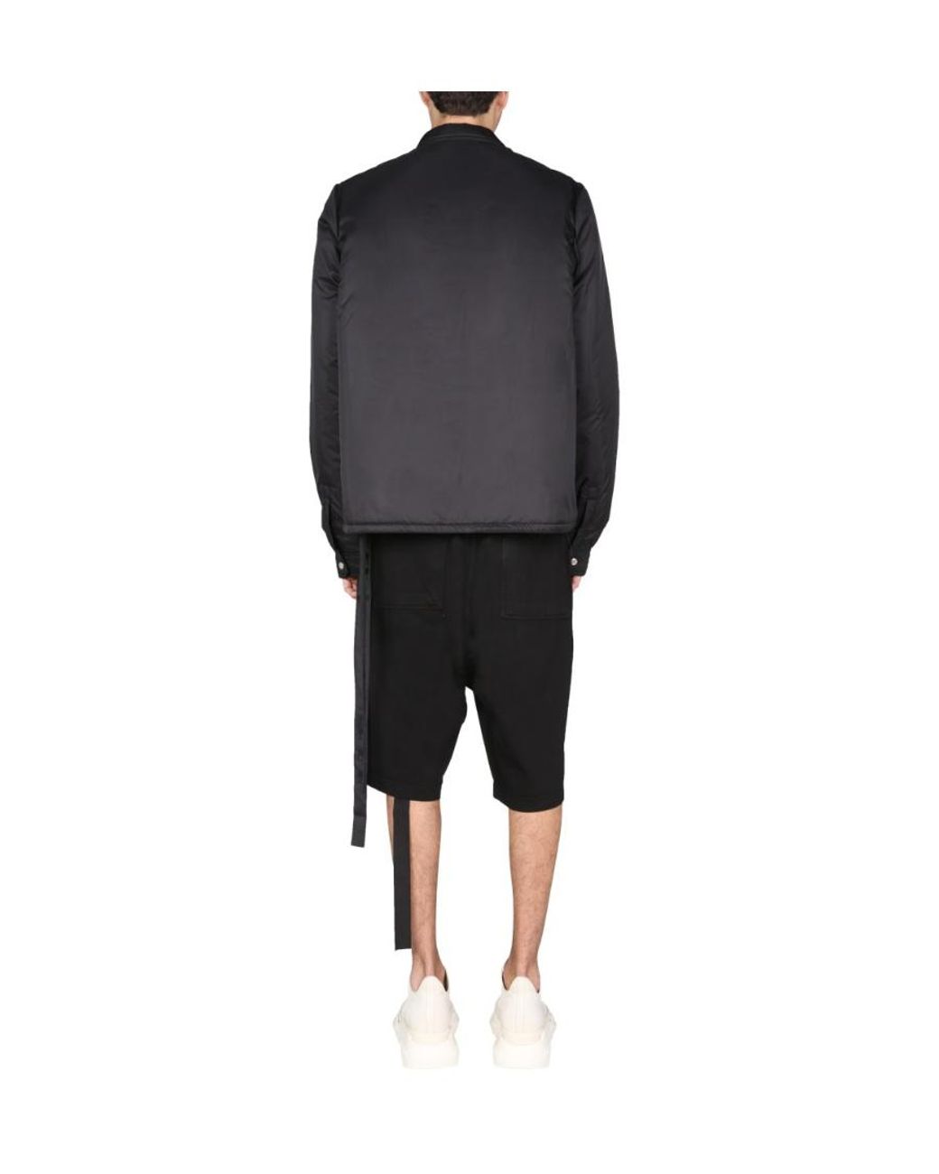 Rick Owens Black Padded Collared Jacket for men