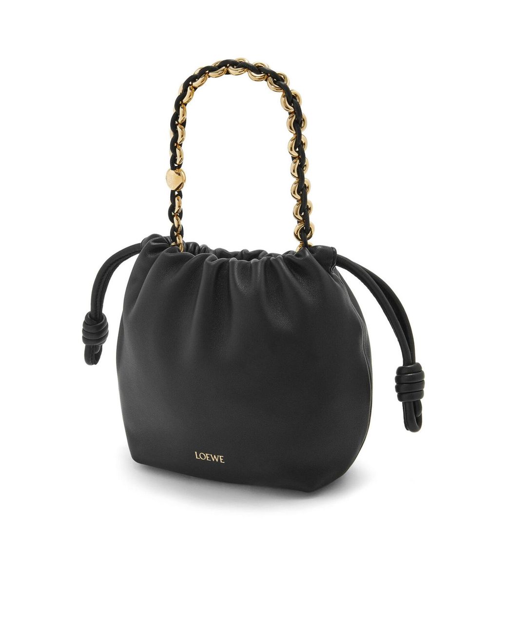 Loewe Black Flamenco Drawstring Mini Shoulder Bag