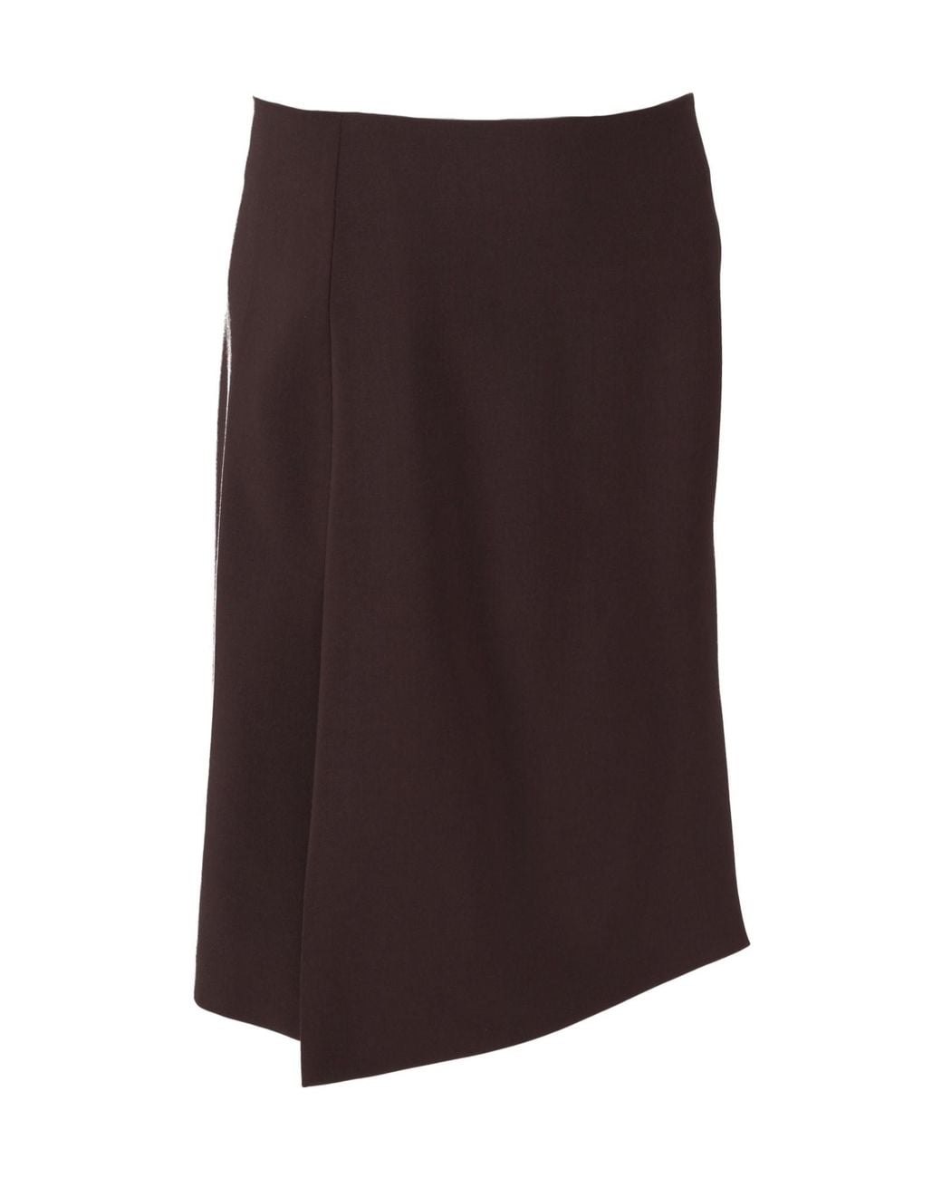 P.A.R.O.S.H. Brown Wool-Blend Midi Skirt