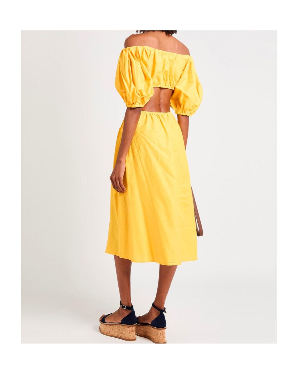 Farm Rio Yellow Midi Dresses