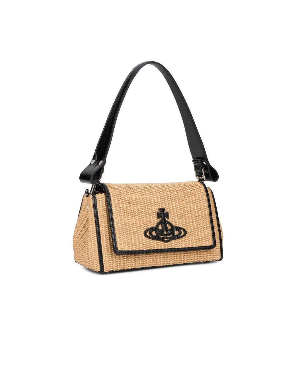 Vivienne Westwood Metallic Woven Flap Shoulder Bag