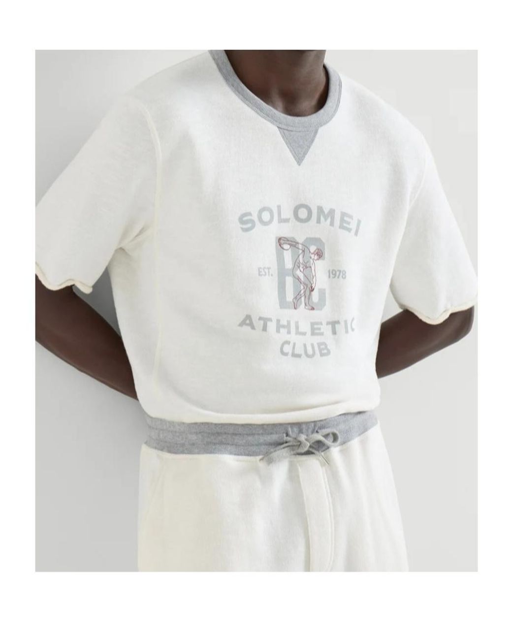 Brunello Cucinelli White Short Sleeved Crewneck T-Shirt for men