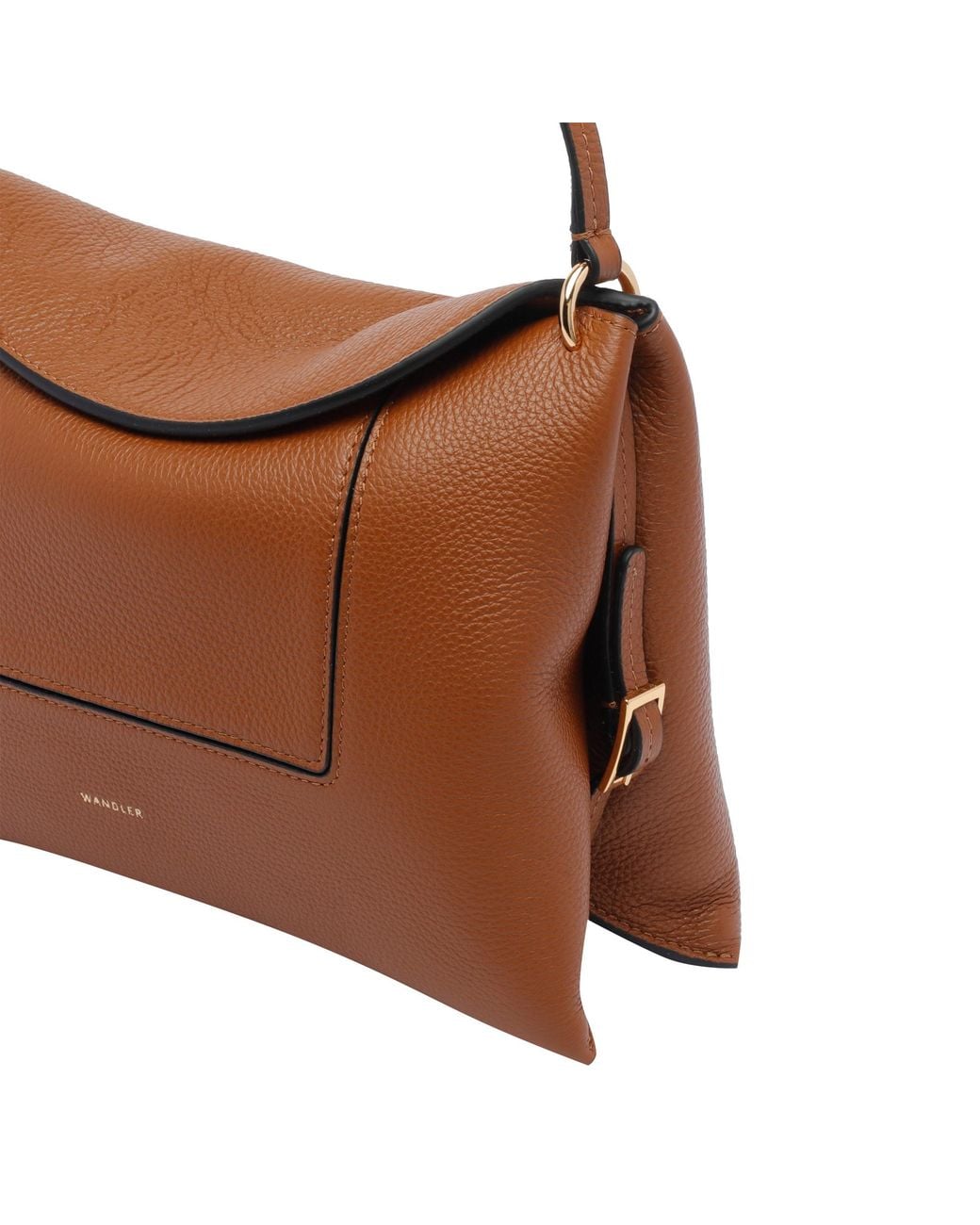 Wandler Brown Penelope Logo Printed Shoulder Bag