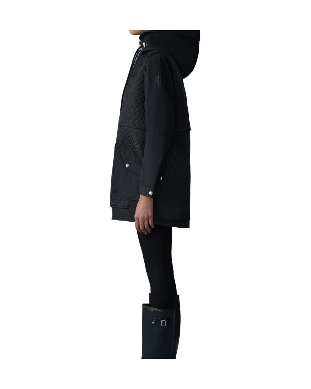 Mackage Black Melda Quilted Hooded Jacket