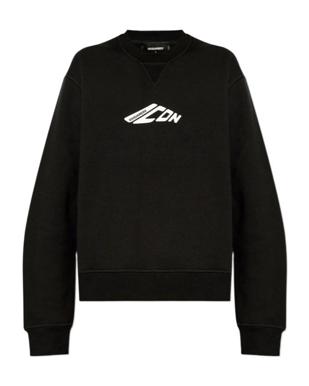 DSquared² Black Icon Logo Printed Crewneck Sweatshirt