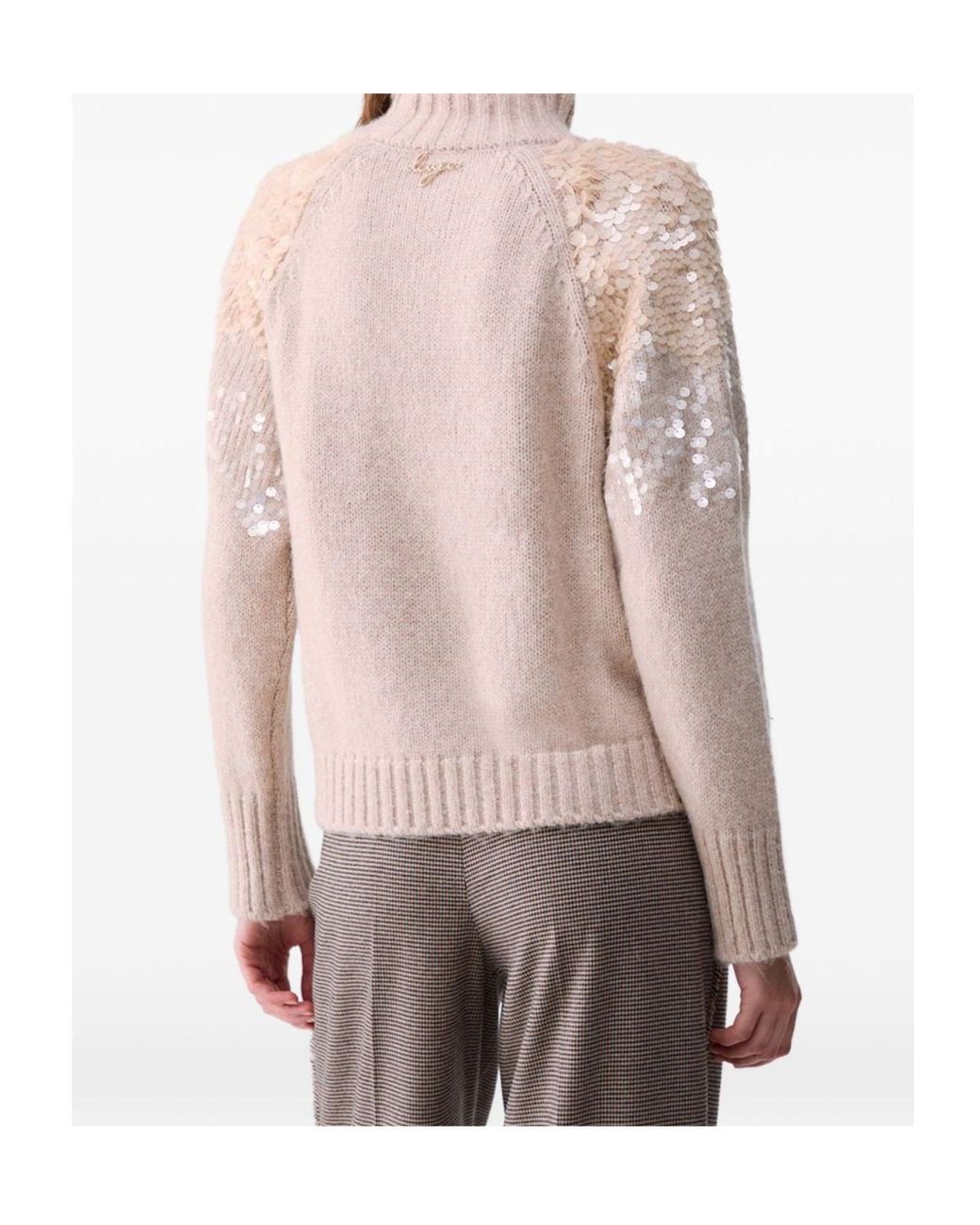 Liu Jo Pink Wool Sweater With Sequins