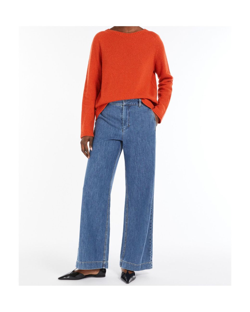 Max Mara Red Wool And Cashmere Jumper
