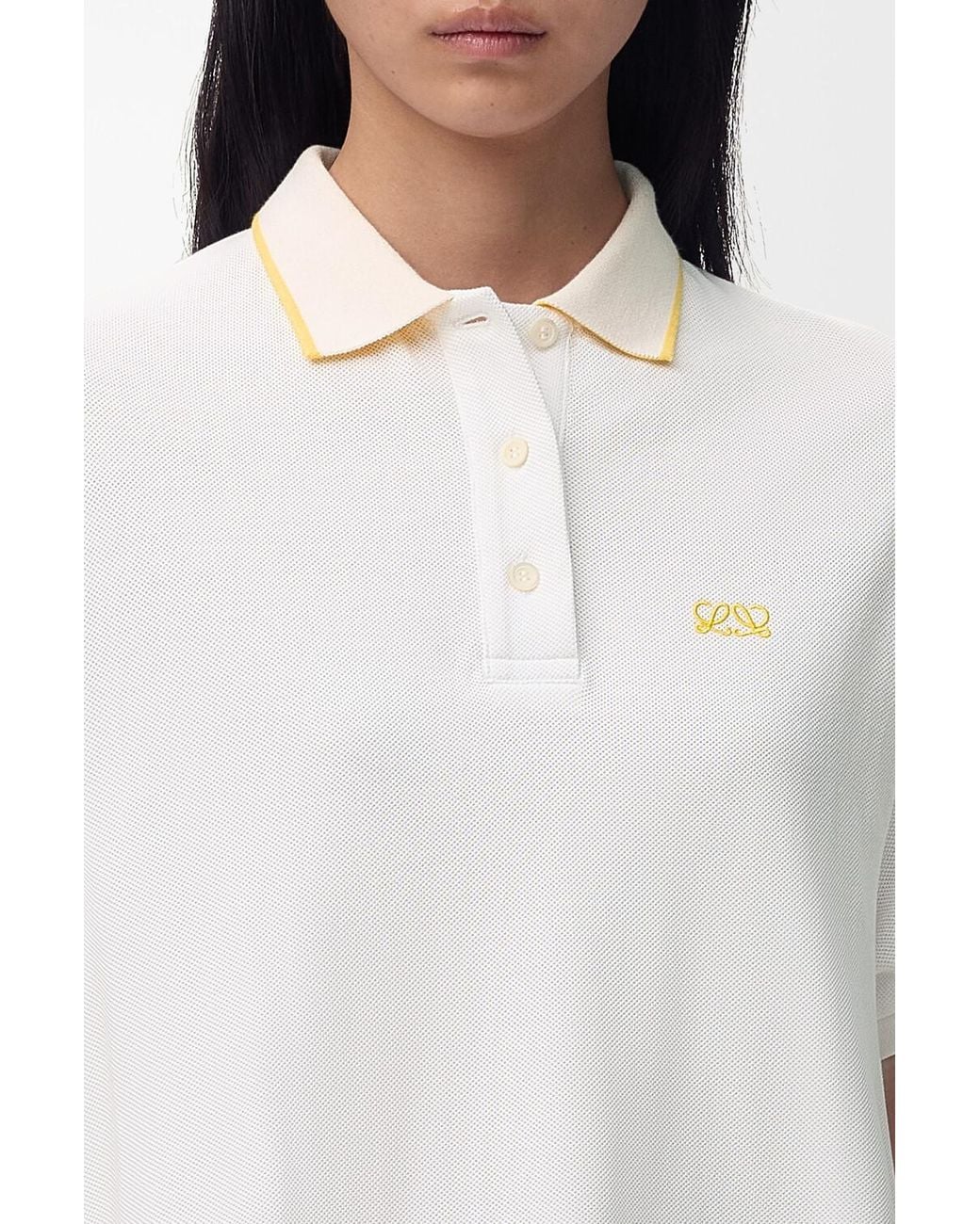 Loewe White Polo Shirt Dress